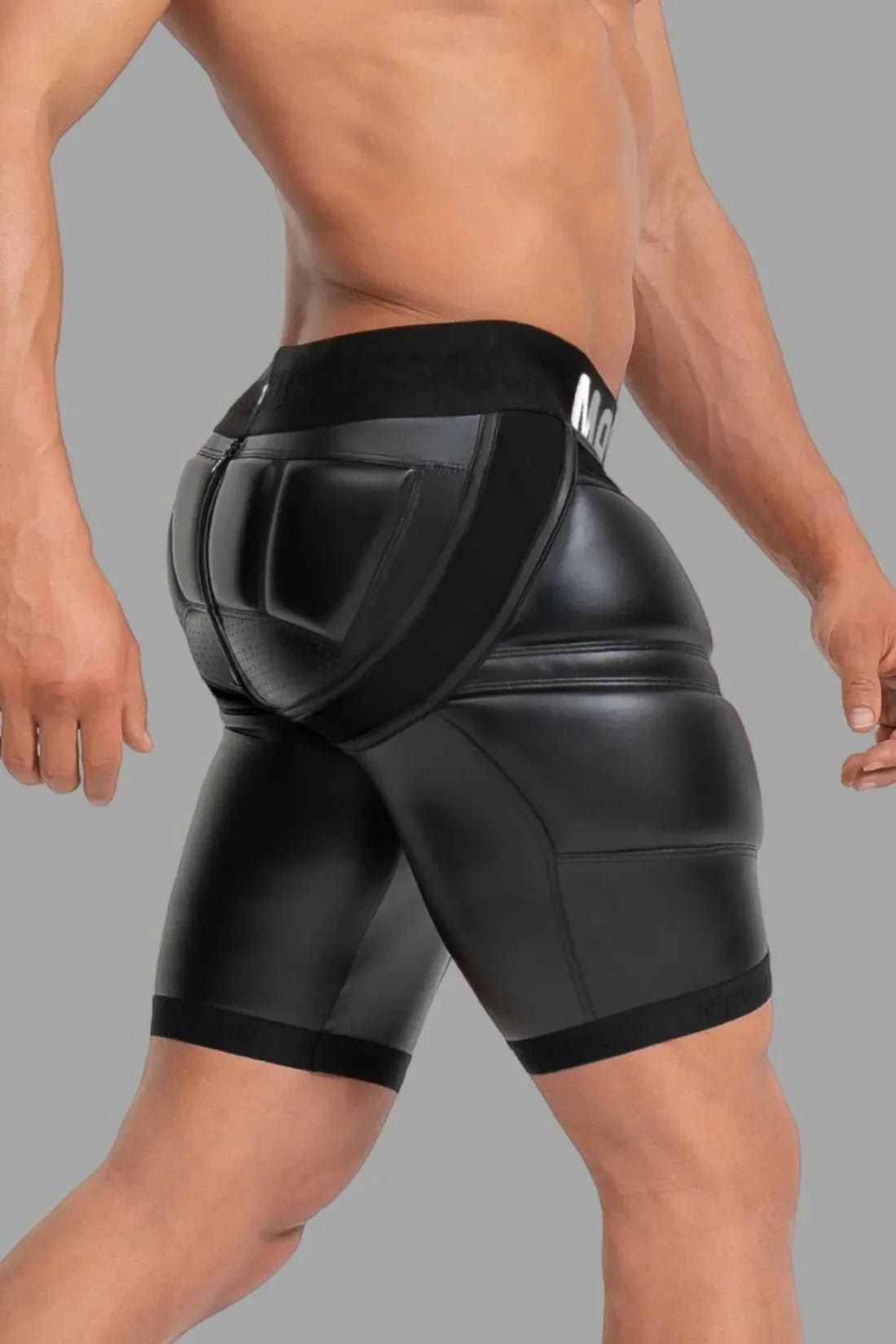 Black cycling shorts for men with a big bulge design, size M, product MSH111-Y2 from Maskulo Global EU online store.