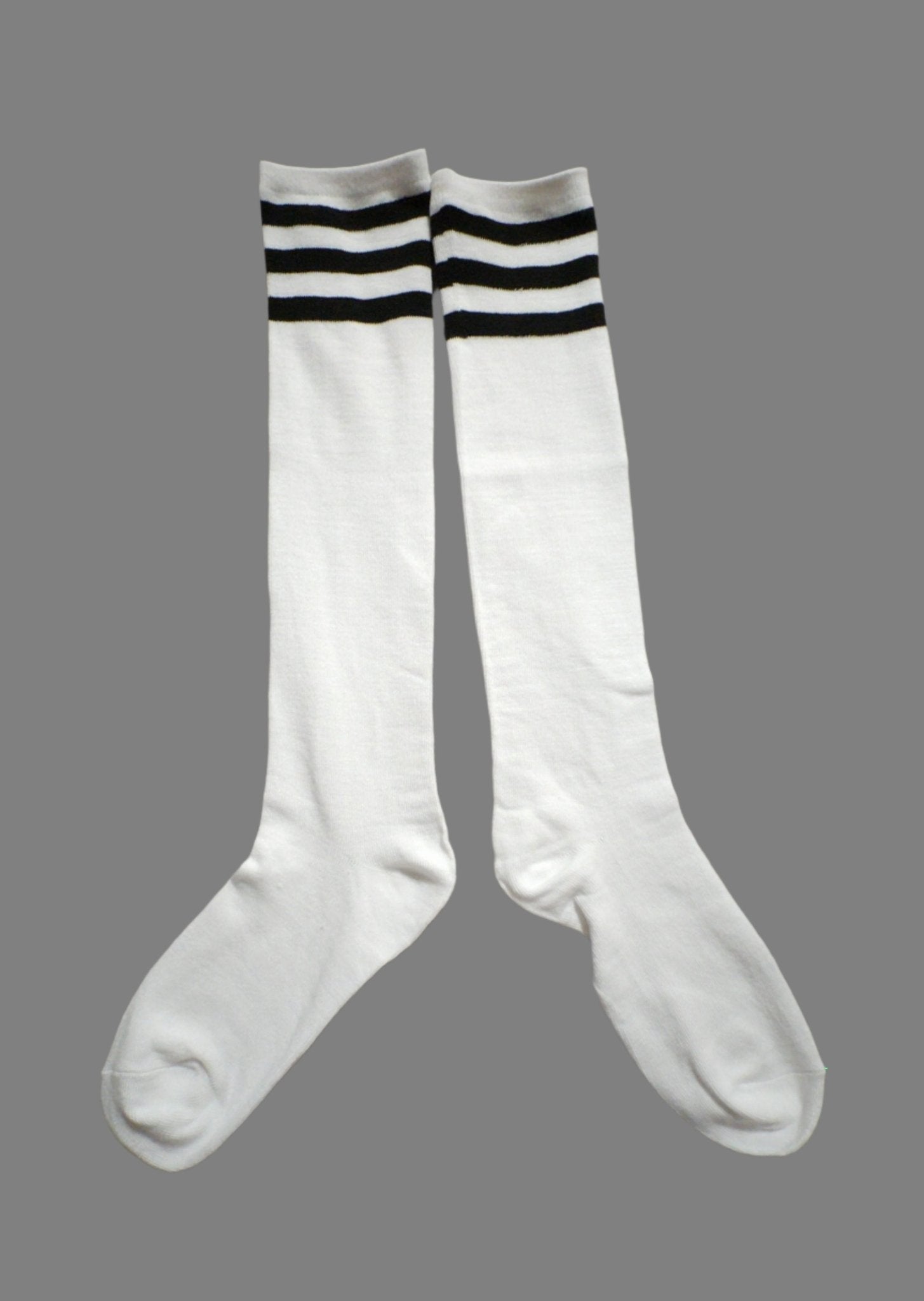 Long Socks. White + Black Stripes - Maskulo - MSC124 - YX - Maskulo EU Global Online Store
