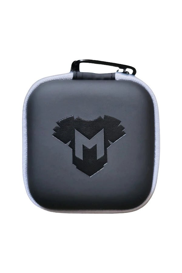 Jax Wanderlust Mini Zip Case with Carabiner Black/White from Maskulo Global EU Store. Image shows the front with carabiner clip (Image 3).