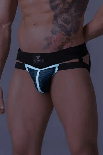 Youngero Jockstrap. Mesh Codpiece. White Neon - Maskulo - MJS166-Y1 - Maskulo EU Global Online Store