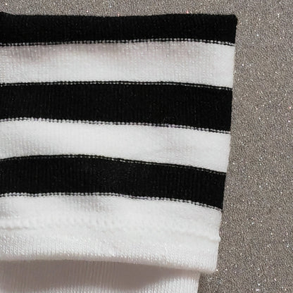 Long Socks. White + Black Stripes - Maskulo - MSC124 - YX - Maskulo EU Global Online Store