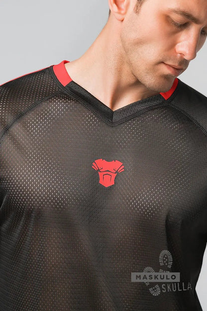 Skulla. Mesh T-Shirt. Red - Maskulo - MTS113-Y1 - Maskulo EU Global Online Store