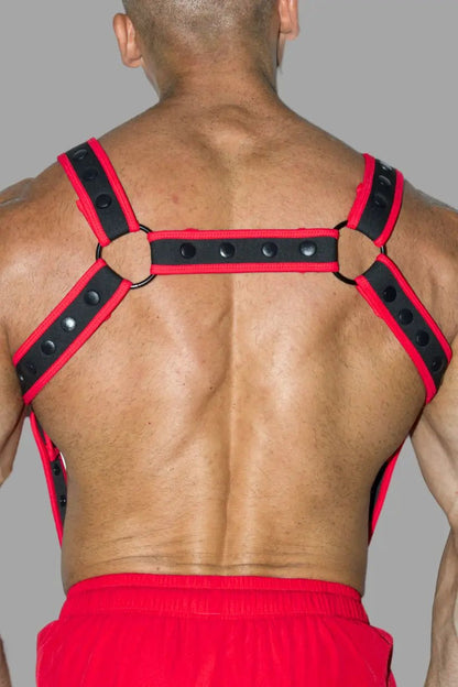 Steve Hexguard Body Harness. Black + Red - Maskulo - MHR213 - YX - Maskulo EU Global Online Store