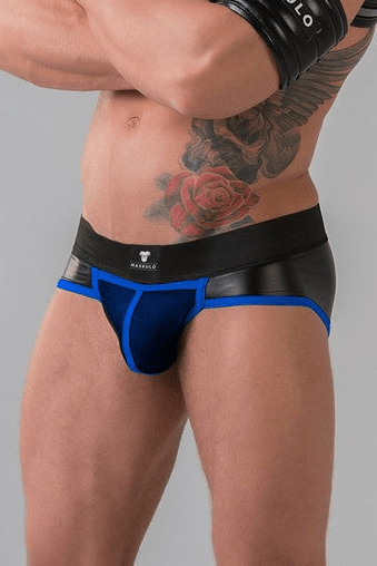 Youngero. Briefs. Mesh Codpiece. Regular Rear. Blue Royal - Maskulo - MBR158-Y1 - Maskulo EU Global Online Store