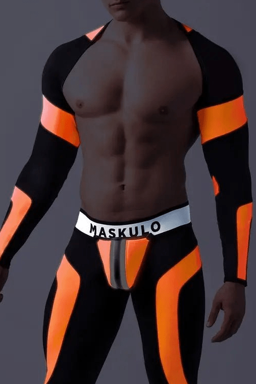 Youngero Crop Top. Long Sleeves. Orange Neon - Maskulo - MTP154-Y1 - Maskulo EU Global Online Store