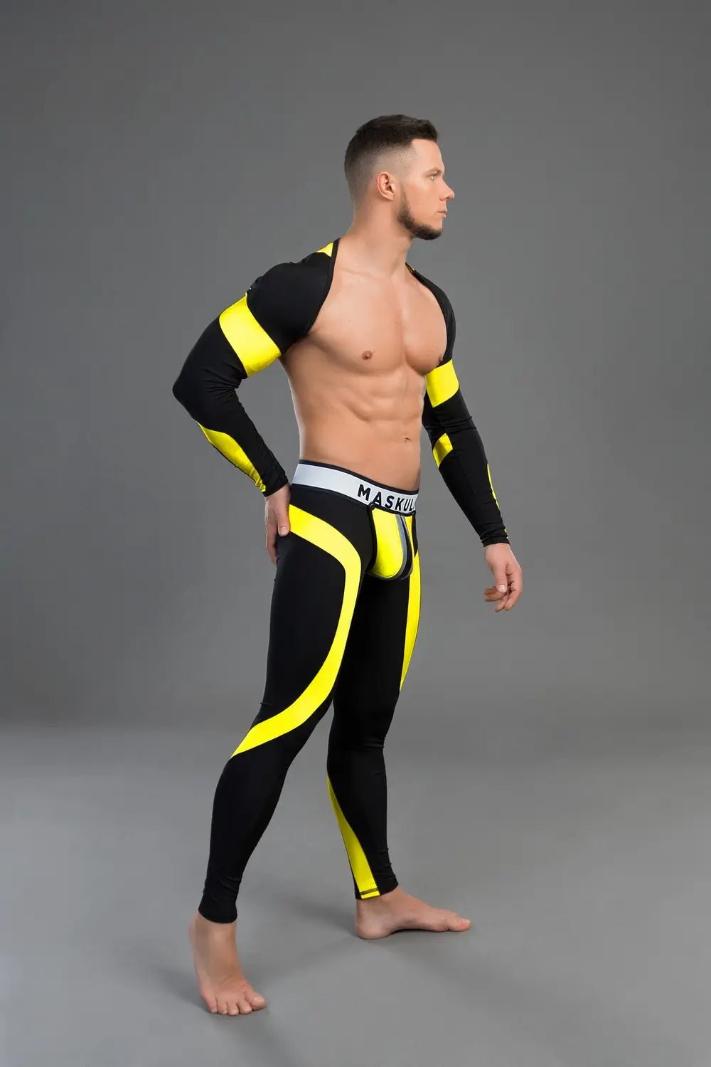 Youngero. Crop Top. Long Sleeves Yellow - Maskulo - MTP156-Y1 - Maskulo EU Global Online Store