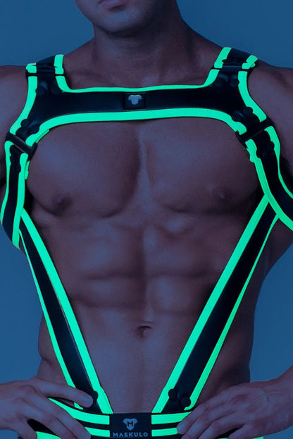 Youngero Generation Y. Body Harness with Cockring. Green Neon - Maskulo - MHR197-Y1 - Maskulo EU Global Online Store