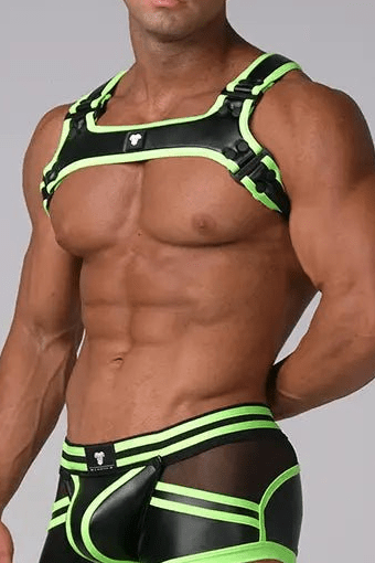 Youngero Generation Y. Bulldog Harness. Green Neon - Maskulo - MHR158-Y1 - Maskulo EU Global Online Store