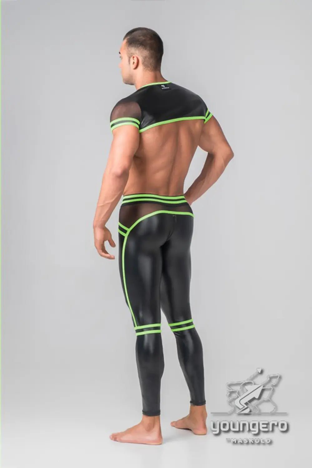 Youngero Generation Y. Crop Top. Mesh Sleeves. Neon - Maskulo - MTP120-Y1 - Maskulo EU Global Online Store