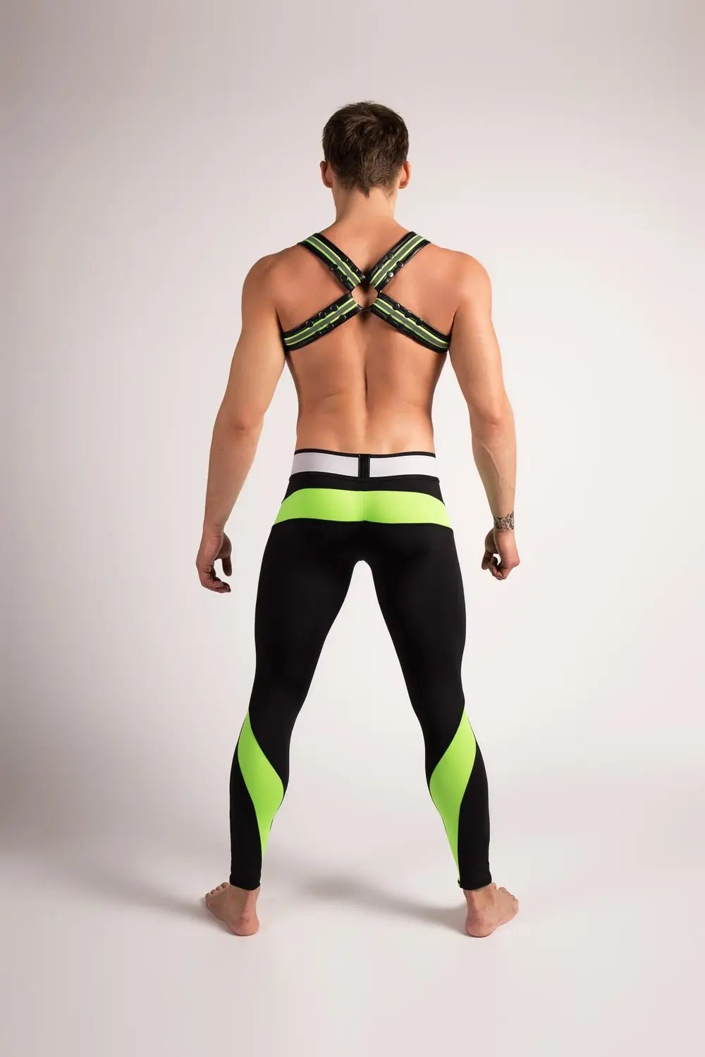 Youngero. Leggings, regular rear. Codpiece. Green Neon - Maskulo - MLG151-Y1 - Maskulo EU Global Online Store