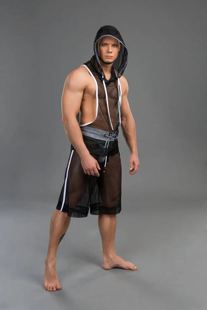 Youngero. Sleeveless Mesh Hoodie. White - Maskulo - MTP166-Y1 - Maskulo EU Global Online Store