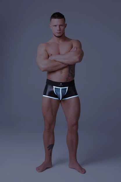 Youngero. Trunks. Mesh Codpiece. Regular Rear. White Neon - Maskulo - MTR127-Y1 - Maskulo EU Global Online Store